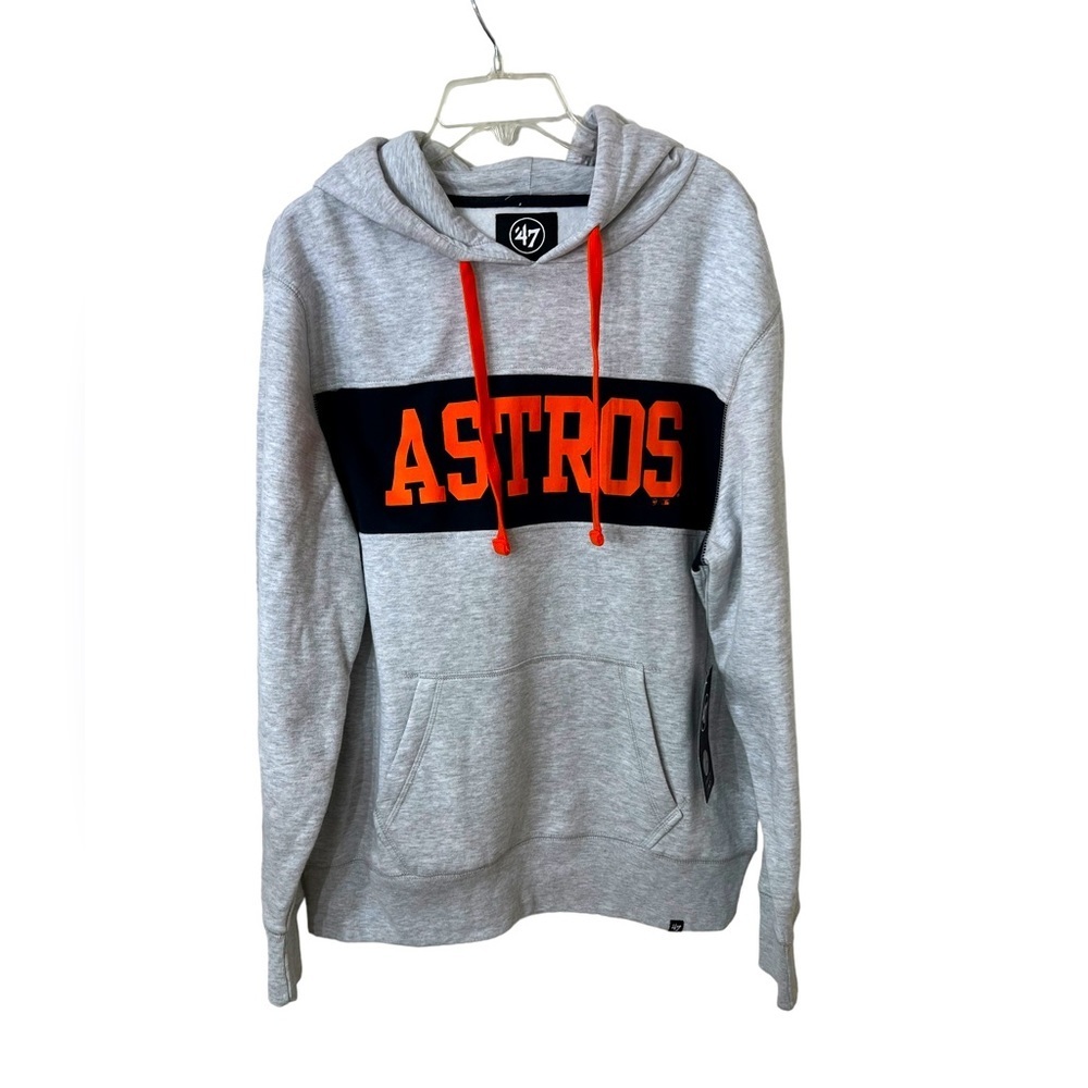 🔥47 MENS HOODIE SIZE LARGE, A COTTON POLY. BLEND. ASTROS HOODIE WITH POCKET☑️